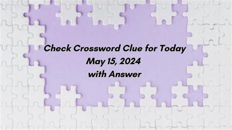 double check crossword clue